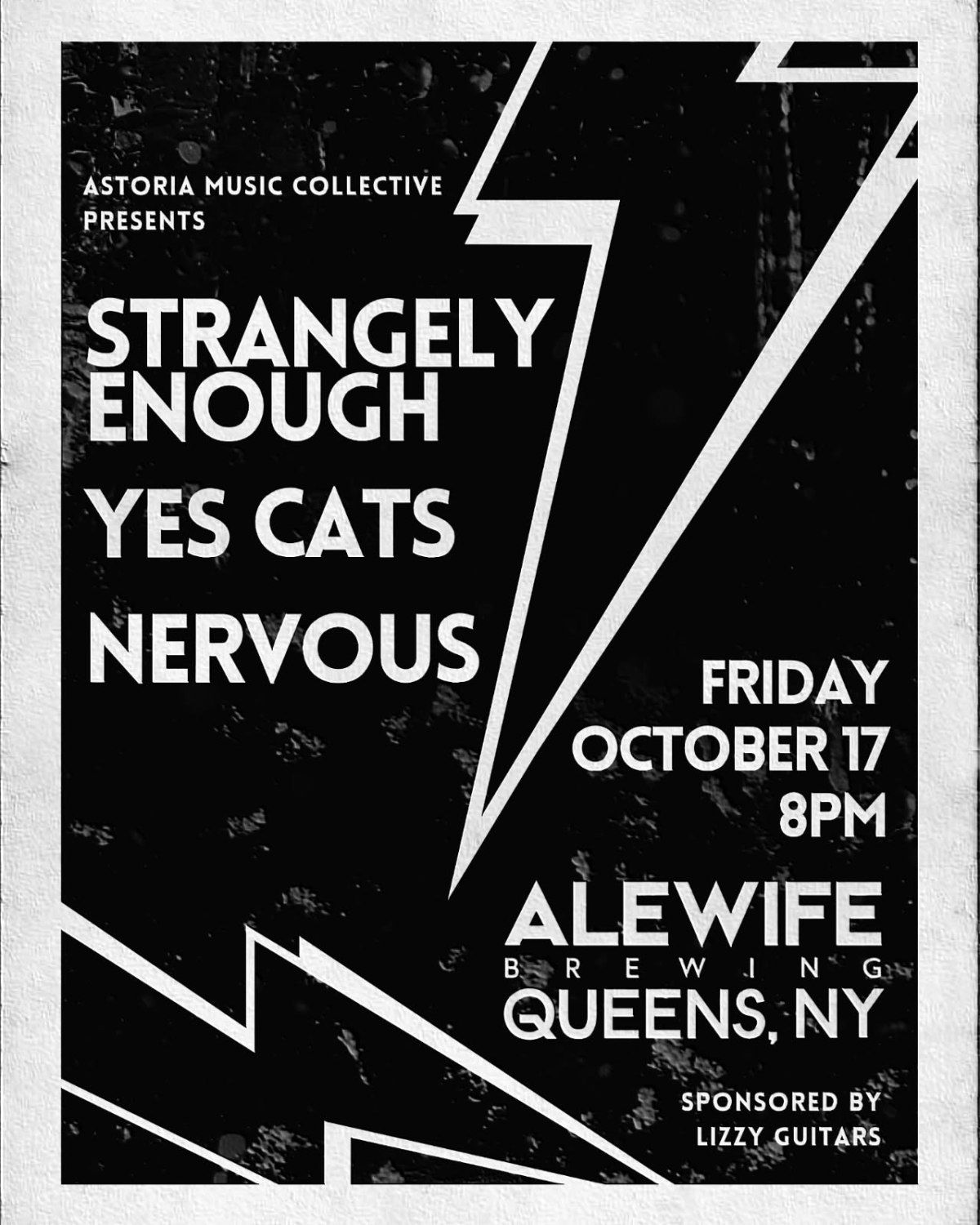 Yes Cats free show at Alewife Brewing with Nervous and Strangely Enough – Friday October 17,&nbsp;2025